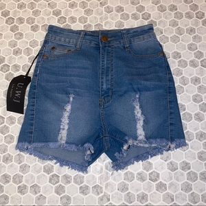 High Waist Denim Shorts